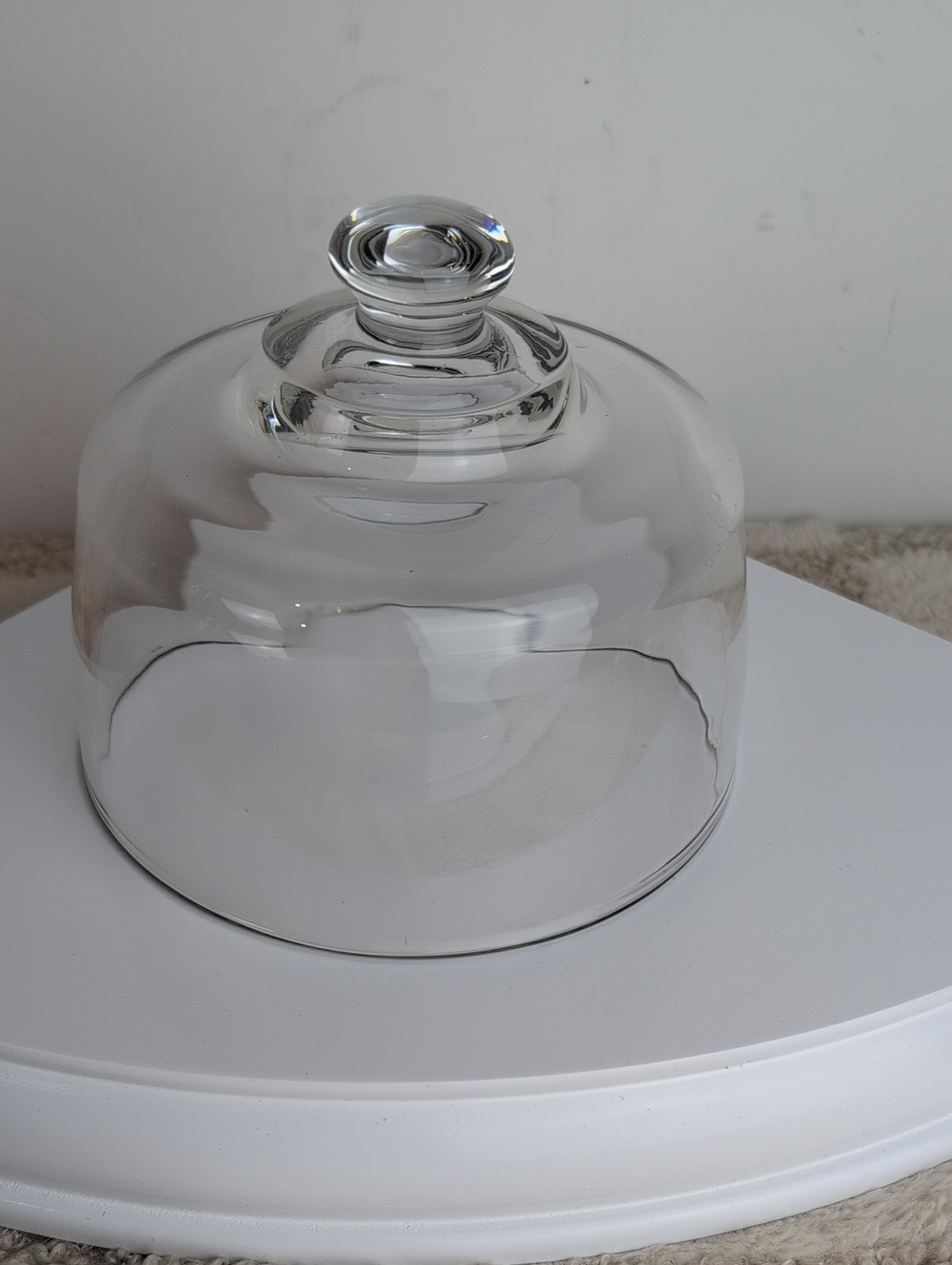 Glass Dome Cake Stand Cover - Clear Glass